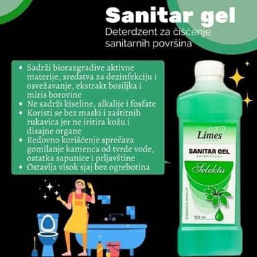 Sanitar gel – deterdžent za čišćenje sanitarnih površina. - Brend na lalafo.rs Sanitar gel – deterdžent za čišćenje sanitarnih površina. - Brend
