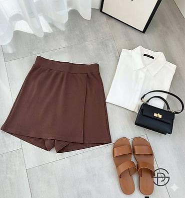 Ženska suknja-šorts (skort) - Model: mini skort sa preklopom napred – na lalafo.rs — 3 Ženska suknja-šorts (skort) - Model: mini skort sa preklopom napred – — 3