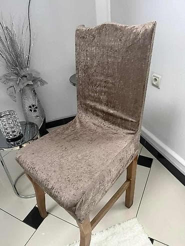 Plišane navlake za stolice set 6 komada 1800 dinara na lalafo.rs — 1 Plišane navlake za stolice set 6 komada 1800 dinara — 1