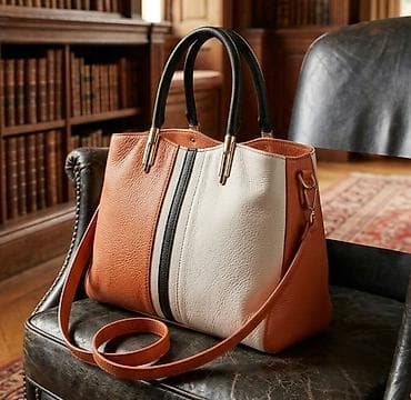 Elegantna ženska torba od teksturisane kože u tri boje (kamel, krem i na lalafo.rs Elegantna ženska torba od teksturisane kože u tri boje (kamel, krem i