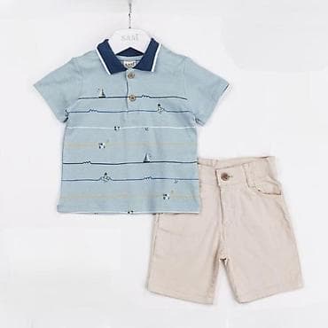 Dečiji komplet – polo majica i bermude - Gornji deo: svetloplava polo na lalafo.rs Dečiji komplet – polo majica i bermude - Gornji deo: svetloplava polo