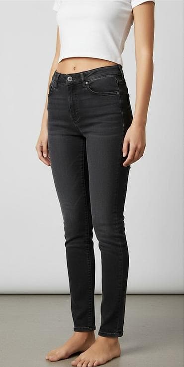 Ženske skinny farmerke – tamno siva/ugljen boja - Kroj: uske na lalafo.rs Ženske skinny farmerke – tamno siva/ugljen boja - Kroj: uske