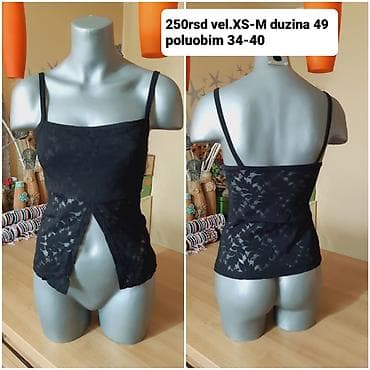 Crni ženski top na tanke bretele od čipke sa floralnim motivom na lalafo.rs Crni ženski top na tanke bretele od čipke sa floralnim motivom