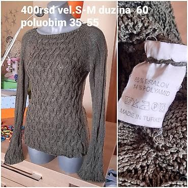 zenske broj: Pleteni ženski džemper, maslinasto zelene boje, sa izraženim reljefnim at lalafo.rs — 1 zenske broj: Pleteni ženski džemper, maslinasto zelene boje, sa izraženim reljefnim — 1