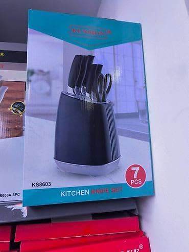 Set kuhinjskih noževa Kunsion KS8603 – 7 delova - Moderan stalak crne na lalafo.rs — 1 Set kuhinjskih noževa Kunsion KS8603 – 7 delova - Moderan stalak crne — 1