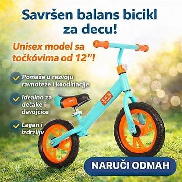 02. 🚲 BALANCE BIKE 12” – UNISEX MODEL ZA DEČAKE I DEVOJČICE 🚲 Savršen na lalafo.rs 02. 🚲 BALANCE BIKE 12” – UNISEX MODEL ZA DEČAKE I DEVOJČICE 🚲 Savršen