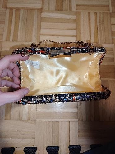 Elegantna ženska večernja torbica/clutch sa lancem. - Materijal na lalafo.rs — 3 Elegantna ženska večernja torbica/clutch sa lancem. - Materijal — 3