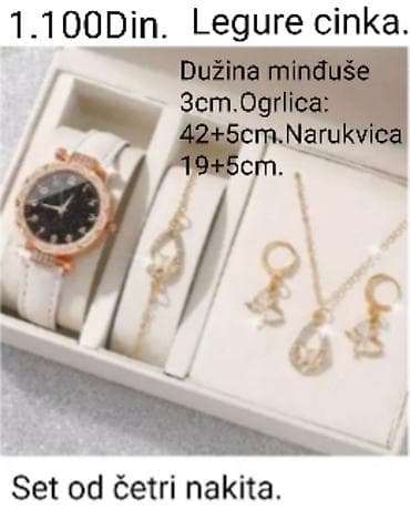 PRELEP SET OD LEGURE CINKA OD ČETRI NAKITA SA CIRKONIMA at lalafo.rs — 1 PRELEP SET OD LEGURE CINKA OD ČETRI NAKITA SA CIRKONIMA — 1