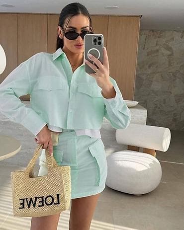 zenske broj: 💫Dvodelni ženski komplet – košulja i mini suknja - Stil: moderan at lalafo.rs — 8 zenske broj: 💫Dvodelni ženski komplet – košulja i mini suknja - Stil: moderan — 8