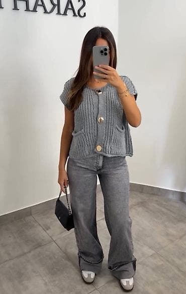 prsluk jaknica mango u: 🔥Pleteni ženski prsluk sa kratkim rukavima i velikim dugmadima 1700 na lalafo.rs — 5 prsluk jaknica mango u: 🔥Pleteni ženski prsluk sa kratkim rukavima i velikim dugmadima 1700 — 5