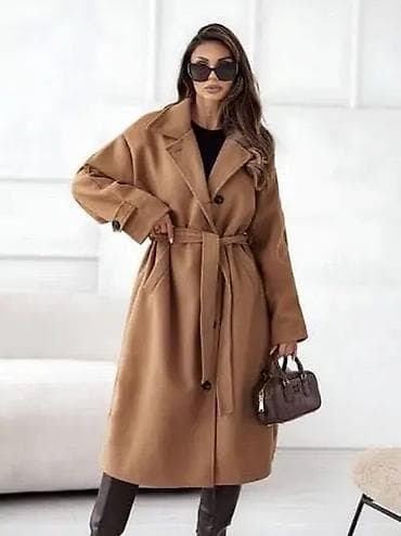 Ženski dugi kaput sa pojasom - Kroj: klasičan, dugi kaput do ispod na lalafo.rs — 4 Ženski dugi kaput sa pojasom - Kroj: klasičan, dugi kaput do ispod — 4