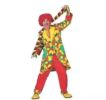 Kostim klovna do 175 cm Novo, u original pakovanju Pogodan za visinu na lalafo.rs — 1 Kostim klovna do 175 cm Novo, u original pakovanju Pogodan za visinu — 1