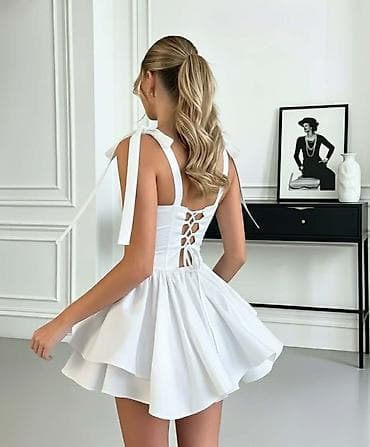 Dresses: Mini haljina sa korset krojem - Model: kratka A-linija sa punim at lalafo.rs — 4 Dresses: Mini haljina sa korset krojem - Model: kratka A-linija sa punim — 4