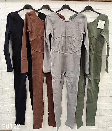 Ženski rebrasti kombinezon sa dugim rukavima - Jednodelni kroj koji na lalafo.rs — 2 Ženski rebrasti kombinezon sa dugim rukavima - Jednodelni kroj koji — 2