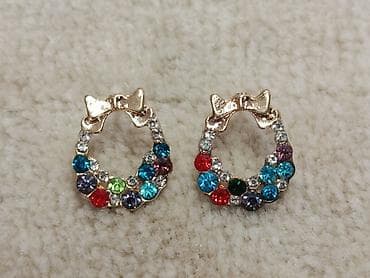 Nove minđuše sa mašnicom i cirkonima na lalafo.rs — 2 Nove minđuše sa mašnicom i cirkonima — 2