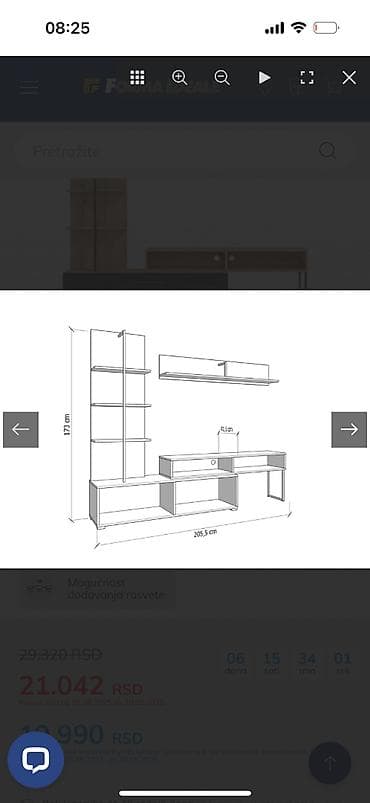 Regal EVORA – multifunkcionalni dnevni regalski sistem - Sastav: TV na lalafo.rs — 1 Regal EVORA – multifunkcionalni dnevni regalski sistem - Sastav: TV — 1