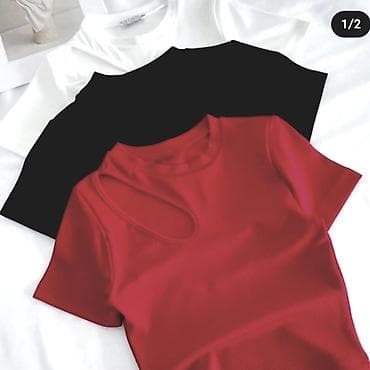 Majica kratak rukav sa prorezom. Borda,crna,svetlo na lalafo.rs — 1 Majica kratak rukav sa prorezom. Borda,crna,svetlo — 1