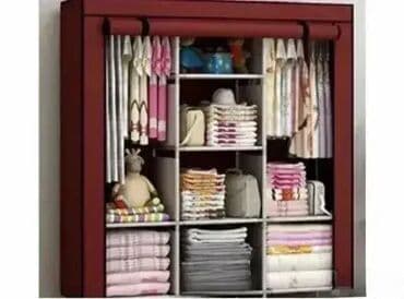 Platneni ormar za garderobu - Veći model (130x45x175 cm, braon) na lalafo.rs Platneni ormar za garderobu - Veći model (130x45x175 cm, braon)