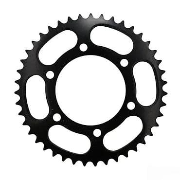 Zadnji lančanik za motocikl/bicikl - Materijal: čelik, crno lakiran na lalafo.rs Zadnji lančanik za motocikl/bicikl - Materijal: čelik, crno lakiran