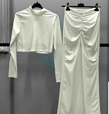 Komplet AKCIJA 1500 Crop top bluza i duga suknja nabrana sa prednje na lalafo.rs Komplet AKCIJA 1500 Crop top bluza i duga suknja nabrana sa prednje