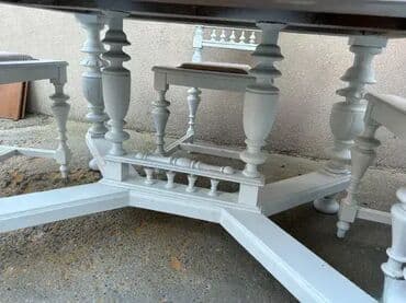 Stilske garniture: Stari stilski trpezarijski sto i 4 stolice ALT DEUTSCH 🕰️ Komplet na lalafo.rs — 10 Stilske garniture: Stari stilski trpezarijski sto i 4 stolice ALT DEUTSCH 🕰️ Komplet — 10