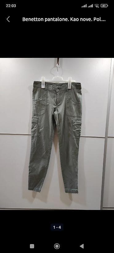 Benetton pantalone dzeparice, poluobim struka 39/41, dubina napred 19 na lalafo.rs Benetton pantalone dzeparice, poluobim struka 39/41, dubina napred 19