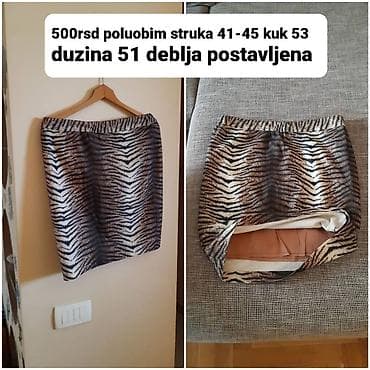 Ženska suknja sa animal (tigar) printom, ravnog kroja. - Dužina: 51 cm na lalafo.rs — 1 Ženska suknja sa animal (tigar) printom, ravnog kroja. - Dužina: 51 cm — 1