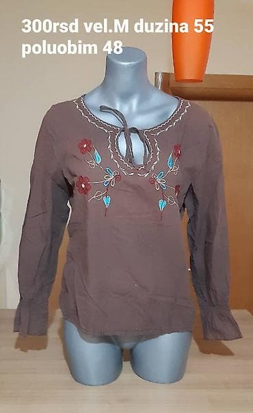 Ženska bluzica MA SHI JIE, veličina M. Boja: tamno braon. Model sa na lalafo.rs — 1 Ženska bluzica MA SHI JIE, veličina M. Boja: tamno braon. Model sa — 1