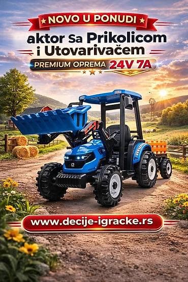 eko koza sa: Dečiji električni traktor sa prikolicom i utovarivačem – Premium at lalafo.rs — 3 eko koza sa: Dečiji električni traktor sa prikolicom i utovarivačem – Premium — 3