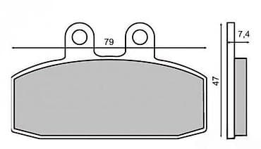 Kočione pločice, prikazane u setu od dva komada, dizajnirane su za na lalafo.rs Kočione pločice, prikazane u setu od dva komada, dizajnirane su za