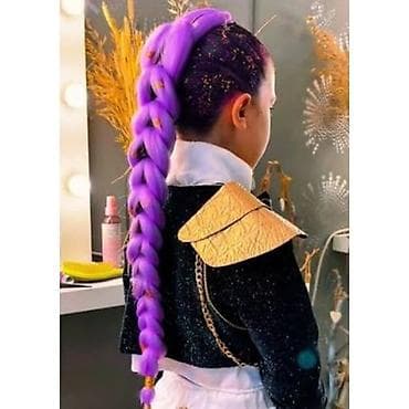 Pleteni umetak/ekstenzija za kosu – duga ljubičasta pletenica - Tip na lalafo.rs Pleteni umetak/ekstenzija za kosu – duga ljubičasta pletenica - Tip