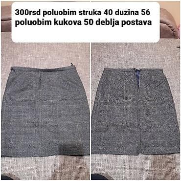 Suknja sa kariranim dezenom (sivo/crni tonovi) - Kroj: klasična na lalafo.rs — 1 Suknja sa kariranim dezenom (sivo/crni tonovi) - Kroj: klasična — 1