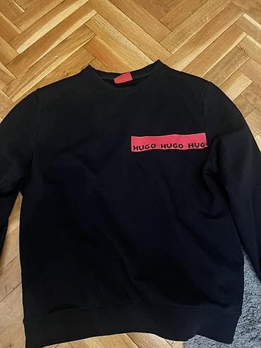 Muški dukser bez kapuljače – HUGO. 1:1 - Boja: crna - Model: klasičan na lalafo.rs — 1 Muški dukser bez kapuljače – HUGO. 1:1 - Boja: crna - Model: klasičan — 1