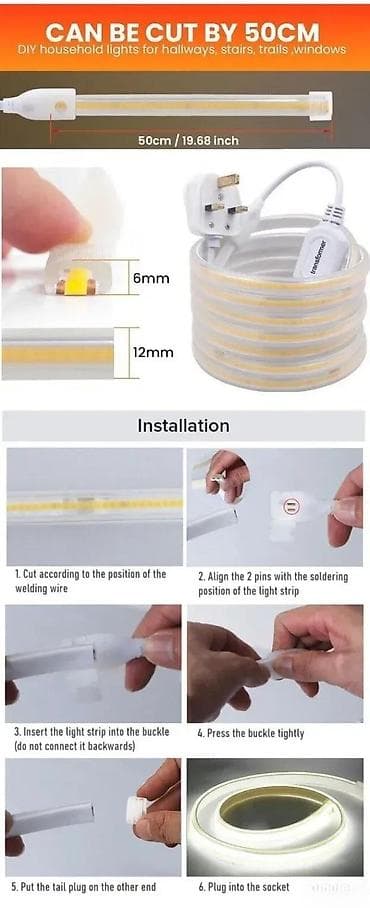 LED traka COB 220V VODOOTPORNA spoljnu 1 do 100M. Broj led dioda po na lalafo.rs — 10 LED traka COB 220V VODOOTPORNA spoljnu 1 do 100M. Broj led dioda po — 10