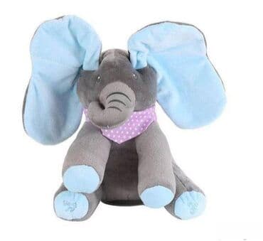 Plisani muzički slon koji maše ušima u plavoj boji Flappy će svojim na lalafo.rs Plisani muzički slon koji maše ušima u plavoj boji Flappy će svojim