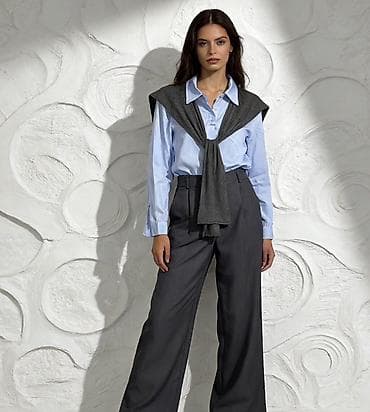 💫Ženski komplet – košulja, ravne široke pantalone i lagani džemper na lalafo.rs — 2 💫Ženski komplet – košulja, ravne široke pantalone i lagani džemper — 2