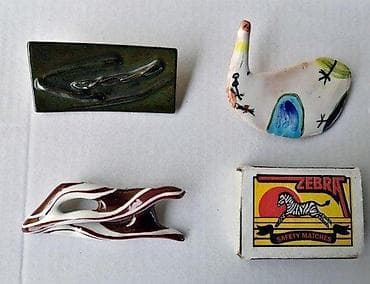 Tri VINTAGE glazirana keramička BROŠA Germany. Tri prelepa vintage na lalafo.rs Tri VINTAGE glazirana keramička BROŠA Germany. Tri prelepa vintage