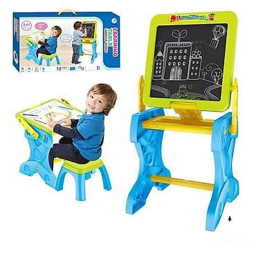 Dečiji 2-u-1 set za crtanje i učenje – stočić i tabla - na lalafo.rs Dečiji 2-u-1 set za crtanje i učenje – stočić i tabla -