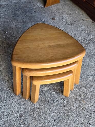 Dressers: Set od 3 drvena “nesting” stočića - Materijal: masivno drvo sa at lalafo.rs — 5 Dressers: Set od 3 drvena “nesting” stočića - Materijal: masivno drvo sa — 5