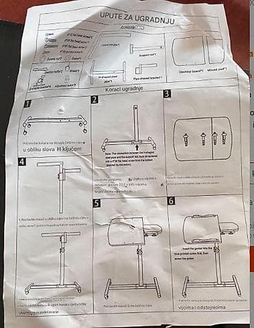 Podesivi pokretni stočić za laptop/tablet sa dvostrukom pločom - na lalafo.rs — 7 Podesivi pokretni stočić za laptop/tablet sa dvostrukom pločom - — 7