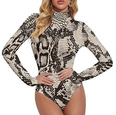 Bodi sa snake printom S - Model: ženski bodi sa dugim rukavima - na lalafo.rs — 3 Bodi sa snake printom S - Model: ženski bodi sa dugim rukavima - — 3