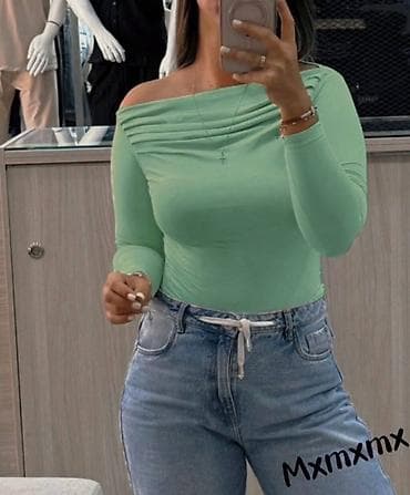 Ženska bluza/majica sa spuštenim ramenima, dugih rukava. -1 na lalafo.rs — 3 Ženska bluza/majica sa spuštenim ramenima, dugih rukava. -1 — 3