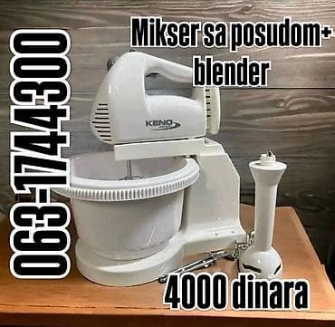 Mikser sa posudom + ručni blender KENO. - Stojeći mikser sa odvojivim na lalafo.rs Mikser sa posudom + ručni blender KENO. - Stojeći mikser sa odvojivim
