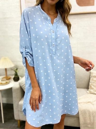 Haljina-košulja sa tufnama - Model: ležerna A-linija, dužina iznad na lalafo.rs — 9 Haljina-košulja sa tufnama - Model: ležerna A-linija, dužina iznad — 9