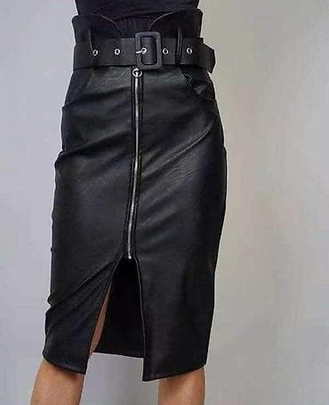 cista koza broj: Ženska uska suknja od eko kože sa visokim strukom i dekorativnim na lalafo.rs — 2 cista koza broj: Ženska uska suknja od eko kože sa visokim strukom i dekorativnim — 2