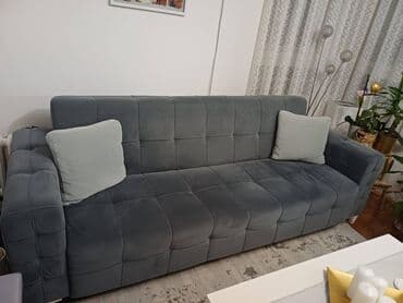 Kreveti: Očuvan sivi Numanović Conga trosed dimenzija 85 cm (rasklop 112*190 na lalafo.rs Kreveti: Očuvan sivi Numanović Conga trosed dimenzija 85 cm (rasklop 112*190