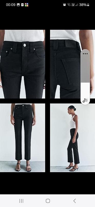 Crne Zara ženske farmerke 36, ravnog kroja sa klasičnim dizajnom na lalafo.rs — 3 Crne Zara ženske farmerke 36, ravnog kroja sa klasičnim dizajnom — 3