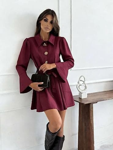 dve suknje po: Elegantna mini haljina-košulja sa pojasom - Kroj: A-linija, mini na lalafo.rs — 6 dve suknje po: Elegantna mini haljina-košulja sa pojasom - Kroj: A-linija, mini — 6