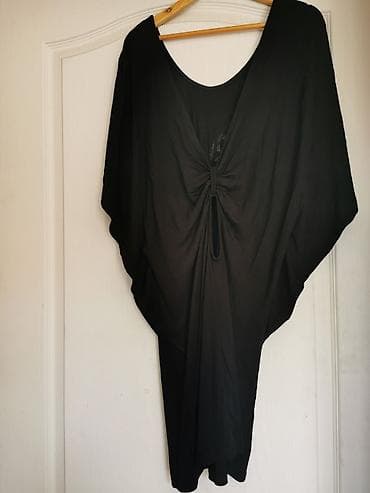 Crna tunika/bluza sa šišmiš rukavima i velikim printom leptirovih na lalafo.rs — 3 Crna tunika/bluza sa šišmiš rukavima i velikim printom leptirovih — 3