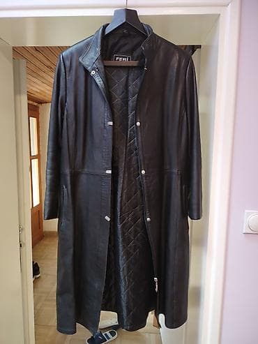 Dugački kožni kaput FERI – crni - Materijal: prirodna meka koža na lalafo.rs — 4 Dugački kožni kaput FERI – crni - Materijal: prirodna meka koža — 4